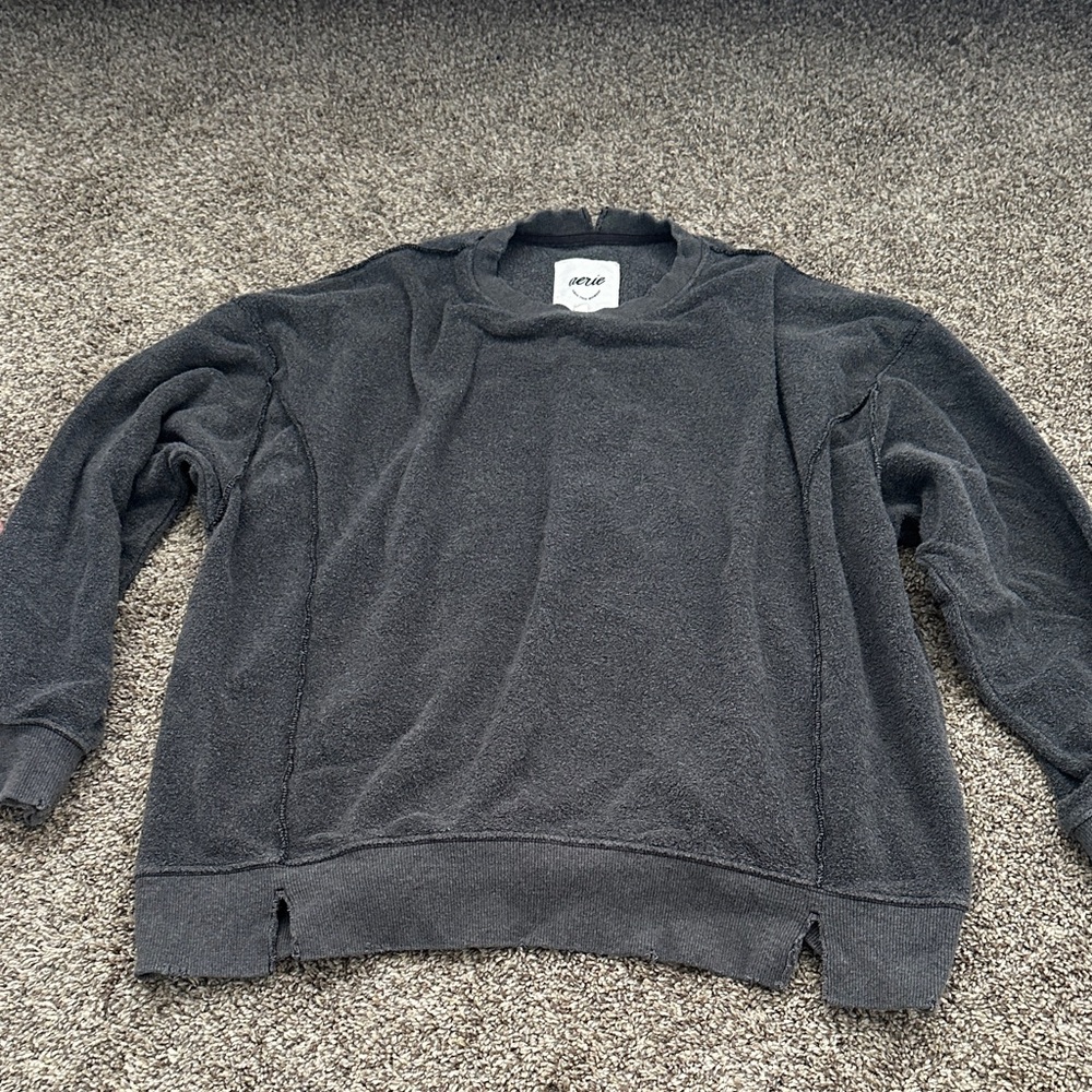 Aerie Black Crewneck Sweater